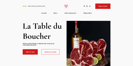 la table du boucher restaurent website